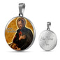 St. Camillus Catholic Saint Circle Necklace Stainless Steel or 18k Gold 18-22"-Express Your Love Gifts