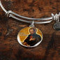 St. Camillus Catholic Saint Circle Pendant Bangle Stainless Steel or 18k Gold 18-22"-Express Your Love Gifts
