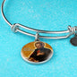 St. Camillus Catholic Saint Circle Pendant Bangle Stainless Steel or 18k Gold 18-22"-Express Your Love Gifts