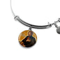 St. Camillus Catholic Saint Circle Pendant Bangle Stainless Steel or 18k Gold 18-22"-Express Your Love Gifts