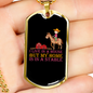 Stable House Horse Necklace Stainless Steel or 18k Gold Dog Tag 24" Chain-Express Your Love Gifts