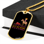 Stable House Horse Necklace Stainless Steel or 18k Gold Dog Tag 24" Chain-Express Your Love Gifts