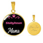 Stabyhoun Mama Necklace Circle Pendant Stainless Steel or 18k Gold 18-22" Dog Mom Pendant-Express Your Love Gifts