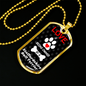 Staffordshire Bull Terrier Love Is Stainless Steel or 18k Gold Dog Tag 24" Chain-Express Your Love Gifts