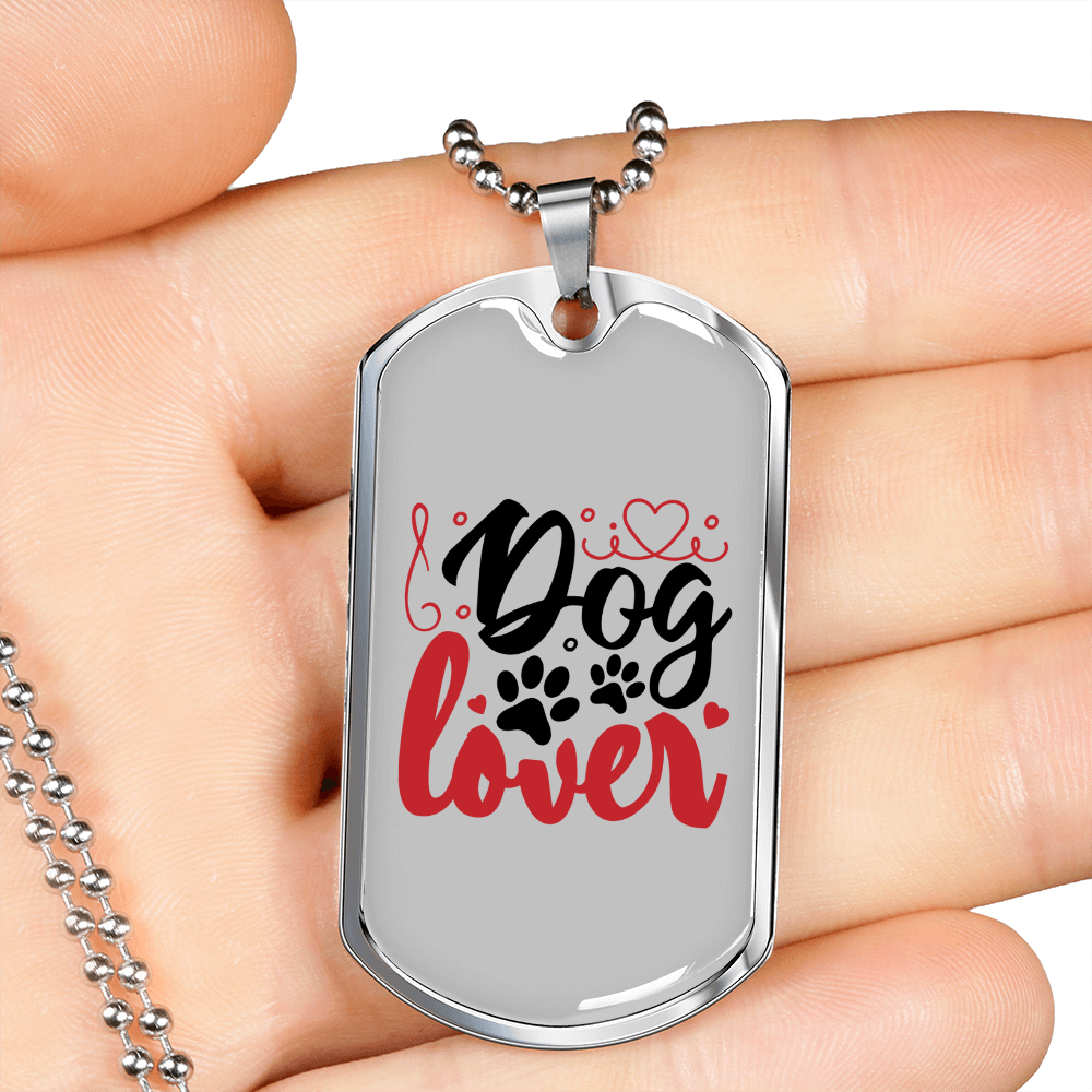 Stainless Steel or 18k Gold Dog Tag 24" Chain-Express Your Love Gifts