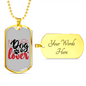 Stainless Steel or 18k Gold Dog Tag 24" Chain-Express Your Love Gifts