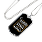 Stall Mall Horse Necklace Stainless Steel or 18k Gold Dog Tag 24" Chain-Express Your Love Gifts
