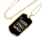 Stall Mall Horse Necklace Stainless Steel or 18k Gold Dog Tag 24" Chain-Express Your Love Gifts