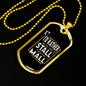 Stall Mall Horse Necklace Stainless Steel or 18k Gold Dog Tag 24" Chain-Express Your Love Gifts