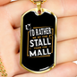 Stall Mall Horse Necklace Stainless Steel or 18k Gold Dog Tag 24" Chain-Express Your Love Gifts