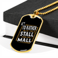 Stall Mall Horse Necklace Stainless Steel or 18k Gold Dog Tag 24" Chain-Express Your Love Gifts