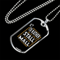 Stall Mall Horse Necklace Stainless Steel or 18k Gold Dog Tag 24" Chain-Express Your Love Gifts