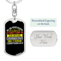 Stand Firm 1 Corinthians 16:13 Keychain Stainless Steel or 18k Gold Dog Tag Keyring-Express Your Love Gifts