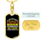 Stand Firm 1 Corinthians 16:13 Keychain Stainless Steel or 18k Gold Dog Tag Keyring-Express Your Love Gifts