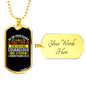 Stand Firm Christian Necklace Stainless Steel or 18k Gold Dog Tag 24" Chain-Express Your Love Gifts