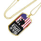 Stand For The Flagstainless Steel or 18k Gold Dog Tag 24"-Express Your Love Gifts