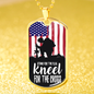 Stand For The Flagstainless Steel or 18k Gold Dog Tag 24"-Express Your Love Gifts