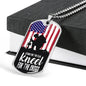 Stand For The Flagstainless Steel or 18k Gold Dog Tag 24"-Express Your Love Gifts