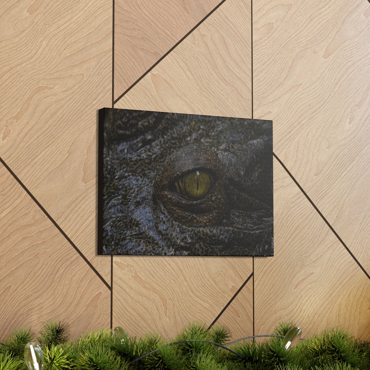 Staring Alligator Canvas Gallery Wraps Unframed-Express Your Love Gifts