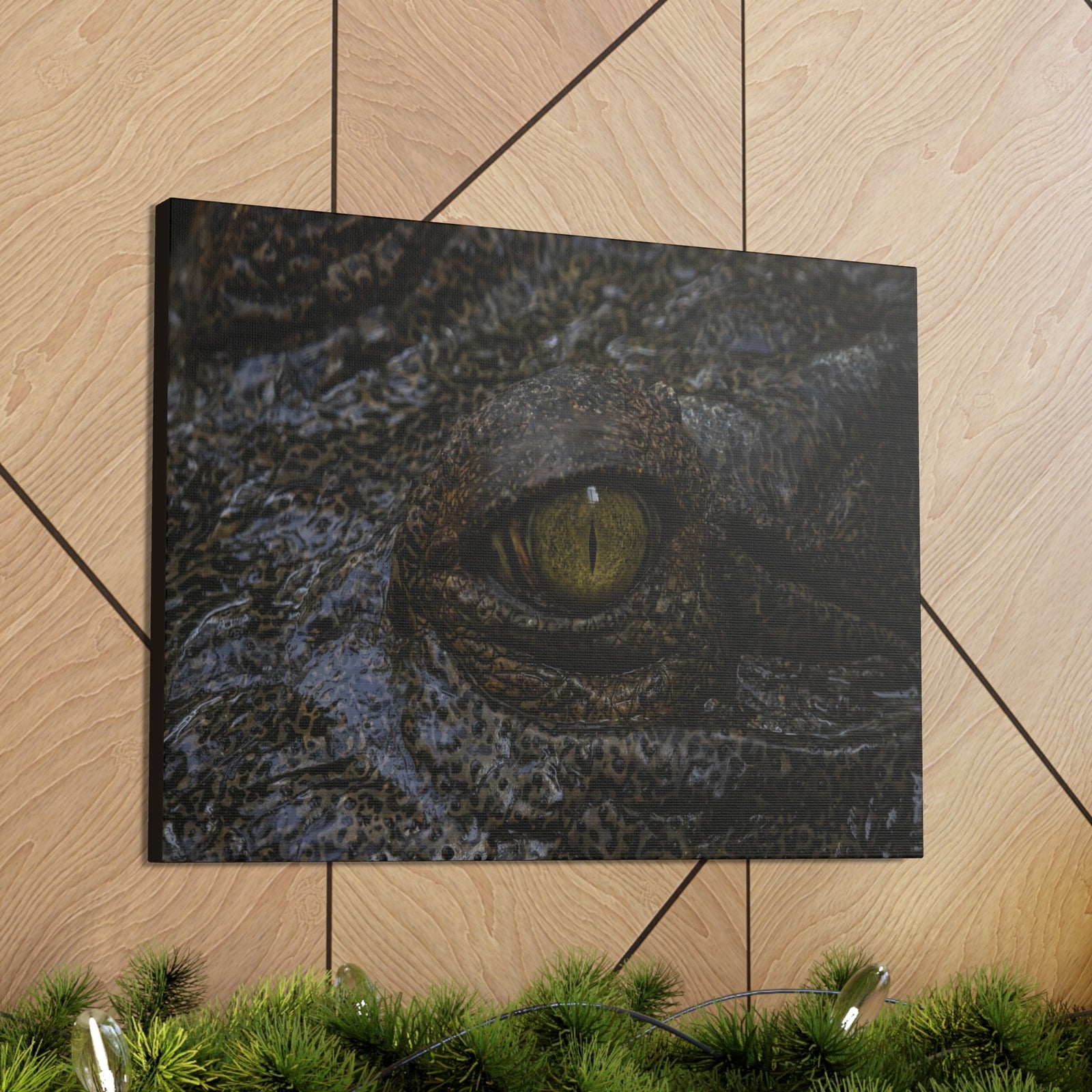 Staring Alligator Canvas Gallery Wraps Unframed-Express Your Love Gifts