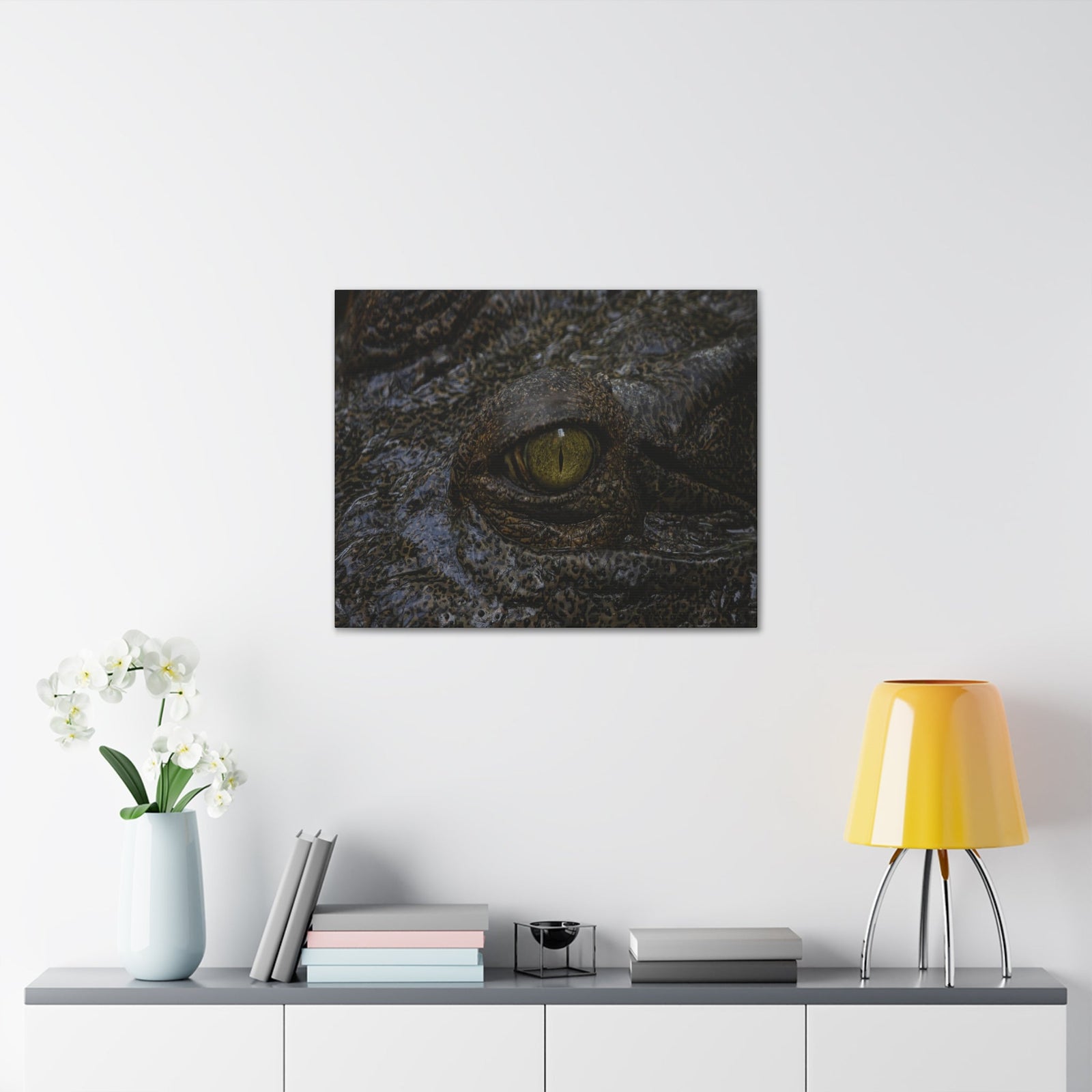 Staring Alligator Canvas Gallery Wraps Unframed-Express Your Love Gifts