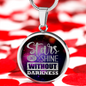 Stars Can't Shine Circle Pendant Stainless Steel or 18k Gold 18-22"-Express Your Love Gifts