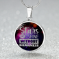 Stars Can't Shine Circle Pendant Stainless Steel or 18k Gold 18-22"-Express Your Love Gifts