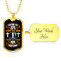Start All Over Everyday Christian Necklace Stainless Steel or 18k Gold Dog Tag 24" Chain-Express Your Love Gifts