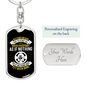 Start All Over Everyday Keychain Stainless Steel or 18k Gold Dog Tag Keyring-Express Your Love Gifts