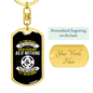 Start All Over Everyday Keychain Stainless Steel or 18k Gold Dog Tag Keyring-Express Your Love Gifts