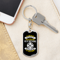Start All Over Everyday Keychain Stainless Steel or 18k Gold Dog Tag Keyring-Express Your Love Gifts