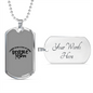 Stay-at-Home Beagle Mom Necklace Stainless Steel or 18k Gold Dog Tag 24" Chain-Express Your Love Gifts