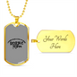 Stay-at-Home Beagle Mom Necklace Stainless Steel or 18k Gold Dog Tag 24" Chain-Express Your Love Gifts