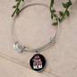 Stay at Home Dog Mom Bracelet Stainless Steel or 18k Gold Circle Bangle-Express Your Love Gifts