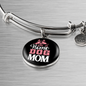 Stay at Home Dog Mom Bracelet Stainless Steel or 18k Gold Circle Bangle-Express Your Love Gifts