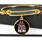 Stay at Home Dog Mom Bracelet Stainless Steel or 18k Gold Circle Bangle-Express Your Love Gifts
