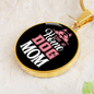 STAY AT HOME DOG MOM Circle Necklace Stainless Steel or 18k Gold 18-22"-Express Your Love Gifts