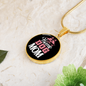 STAY AT HOME DOG MOM Circle Necklace Stainless Steel or 18k Gold 18-22"-Express Your Love Gifts