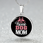 STAY AT HOME DOG MOM Circle Necklace Stainless Steel or 18k Gold 18-22"-Express Your Love Gifts