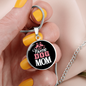 STAY AT HOME DOG MOM Circle Necklace Stainless Steel or 18k Gold 18-22"-Express Your Love Gifts