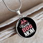 STAY AT HOME DOG MOM Circle Necklace Stainless Steel or 18k Gold 18-22"-Express Your Love Gifts