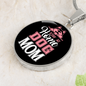STAY AT HOME DOG MOM Circle Necklace Stainless Steel or 18k Gold 18-22"-Express Your Love Gifts