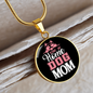 STAY AT HOME DOG MOM Circle Necklace Stainless Steel or 18k Gold 18-22"-Express Your Love Gifts
