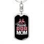 STAY AT HOME DOG MOM Keychain Stainless Steel or 18k Gold Dog Tag Keyring-Express Your Love Gifts