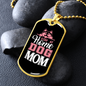 Stay at Home Dog Mom Necklace Stainless Steel or 18k Gold Dog Tag 24" Chain-Express Your Love Gifts