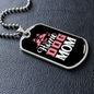 Stay at Home Dog Mom Necklace Stainless Steel or 18k Gold Dog Tag 24" Chain-Express Your Love Gifts