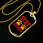 Stay Pawsitive Necklace Stainless Steel or 18k Gold Dog Tag 24" Chain-Express Your Love Gifts