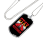 Stay Pawsitive Red Necklace Stainless Steel or 18k Gold Dog Tag 24" Chain-Express Your Love Gifts