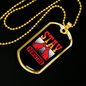 Stay Pawsitive Red Necklace Stainless Steel or 18k Gold Dog Tag 24" Chain-Express Your Love Gifts