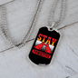 Stay Pawsitive Red Necklace Stainless Steel or 18k Gold Dog Tag 24" Chain-Express Your Love Gifts